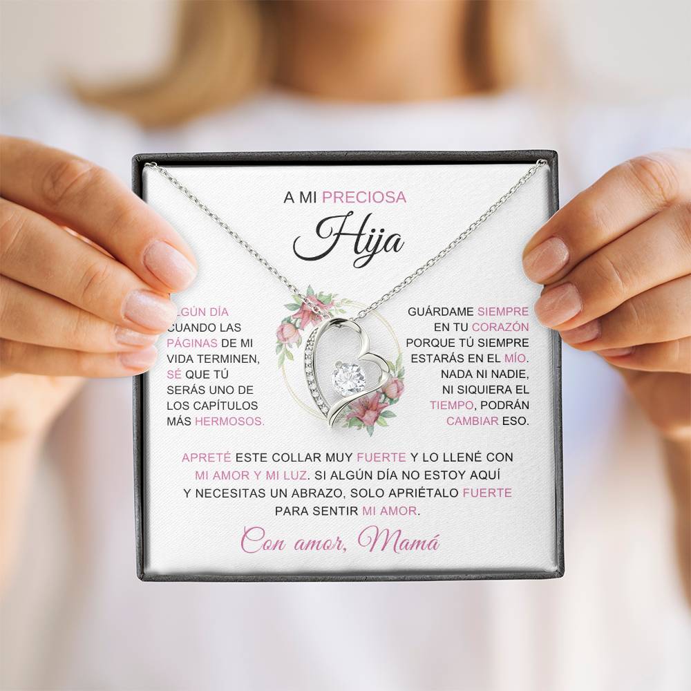 Collar "A mi preciosa hija - Mamá" con caja - Moroveta