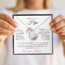 Cargar imagen en el visor de la galería, Collar &quot;A mi preciosa hija - Mamá&quot; con caja - Moroveta