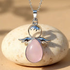 Collar Ángel Guardián con Piedra Natural - Moroveta