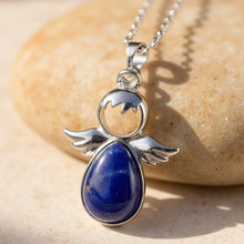 Cargar imagen en el visor de la galería, Collar Ángel Guardián con Piedra Natural - Moroveta