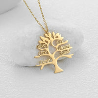 Collar Árbol de la Vida personalizado - Hasta 9 Nombres - Moroveta
