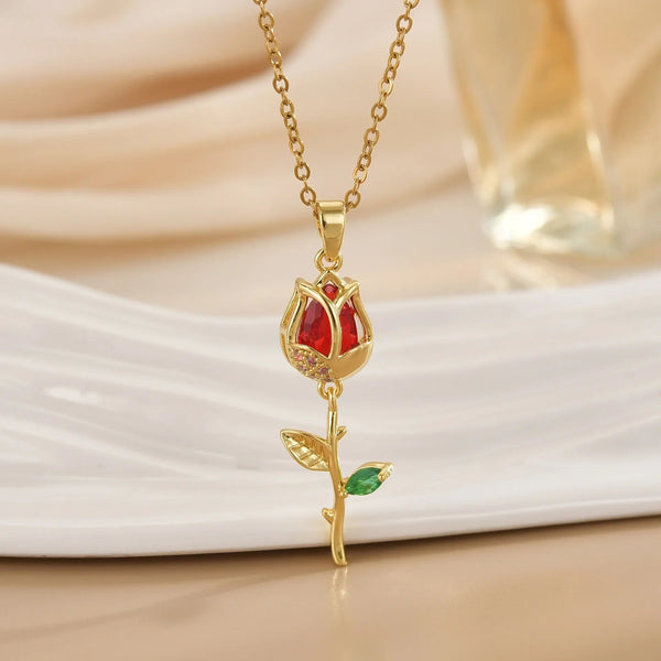Collar Clavel Rojo - Moroveta