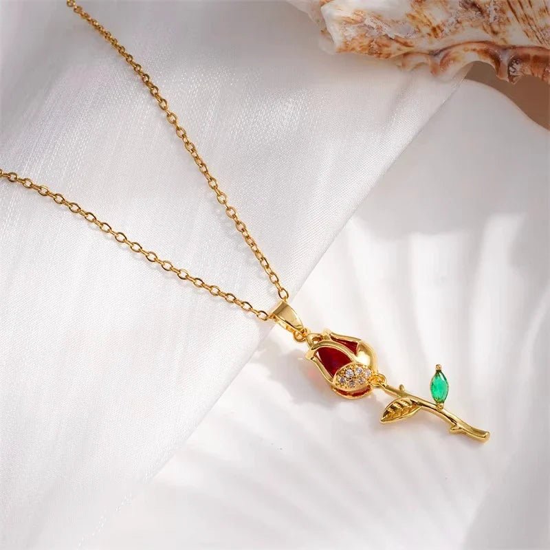 Collar Clavel Rojo - Moroveta
