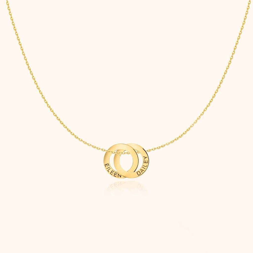 Collar con aros enlazados personalizados con nombres - Moroveta
