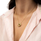 Collar con aros enlazados personalizados con nombres - Moroveta