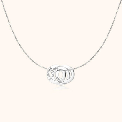 Collar con aros enlazados personalizados con nombres - Moroveta