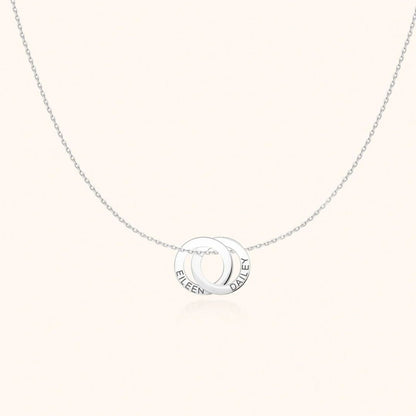 Collar con aros enlazados personalizados con nombres - Moroveta