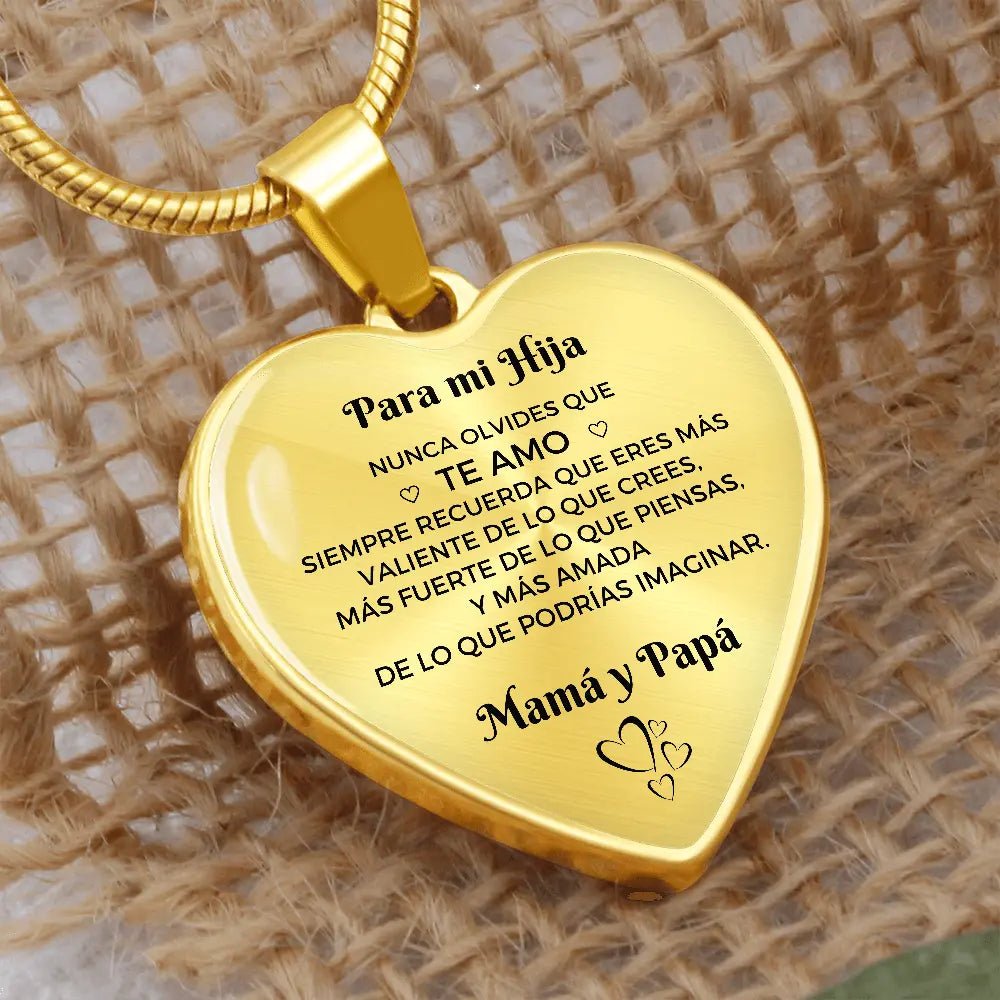 Collar con colgante - Para mi Hija De Mamá y Papá - Moroveta