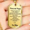 Collar con colgante - Para mi Papá De tu Hija - Moroveta