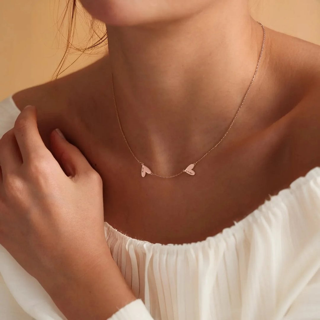 Collar con corazones y nombres - Moroveta