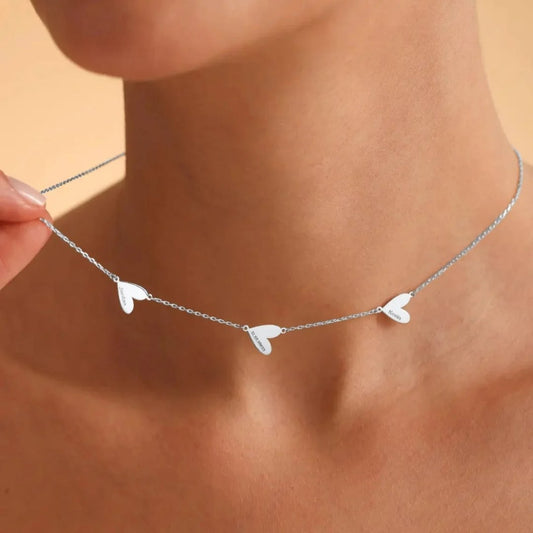 Collar con corazones y nombres - Moroveta