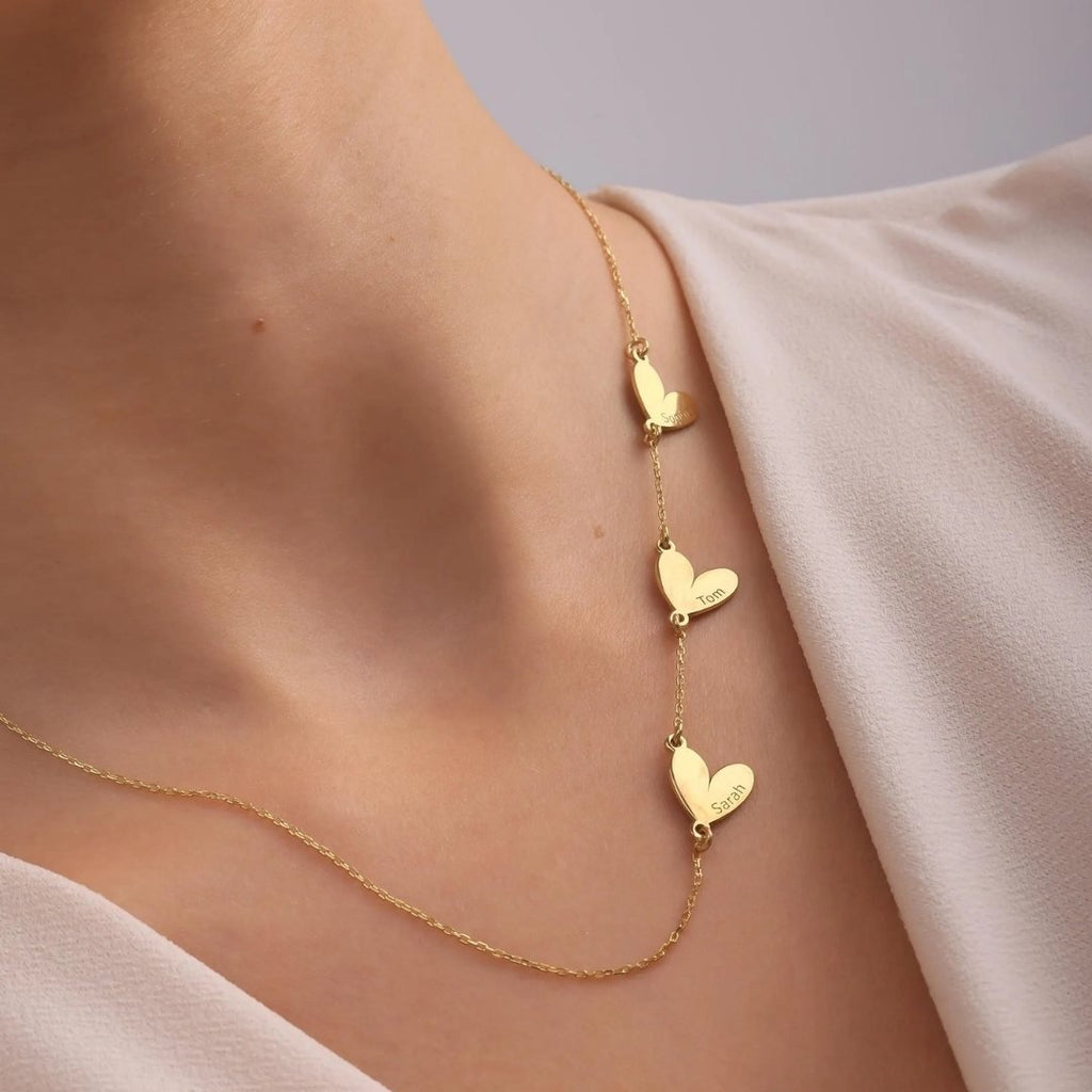 Collar con corazones y nombres - Moroveta