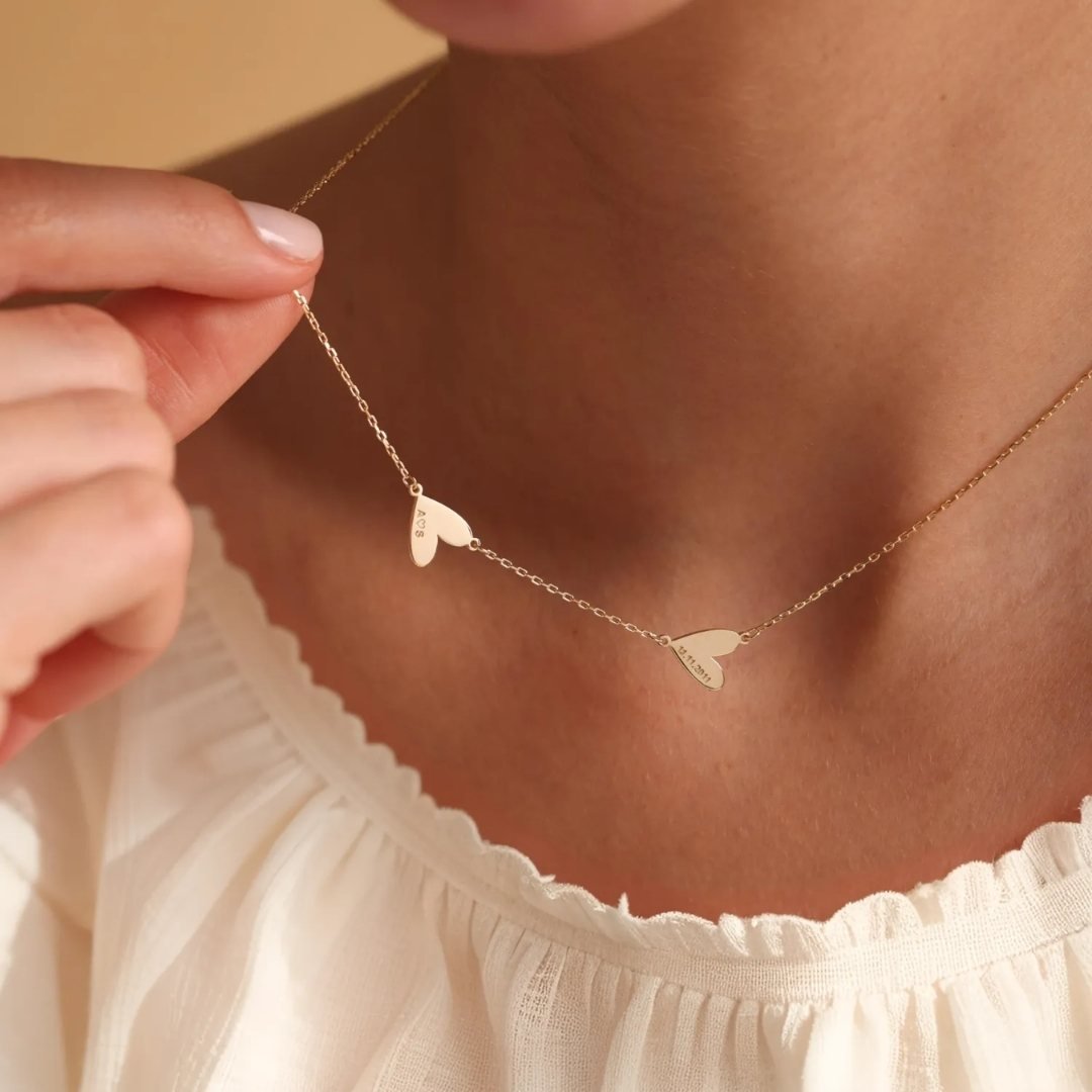 Collar con corazones y nombres - Moroveta