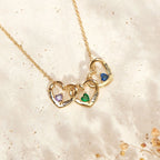 Collar con corazones y piedras de nacimiento - Moroveta