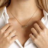 Collar con corazones y piedras de nacimiento - Moroveta