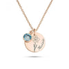 Collar con Flor y Piedra de Nacimiento - Moroveta