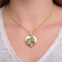 Collar con foto grabada en forma de corazón - Moroveta