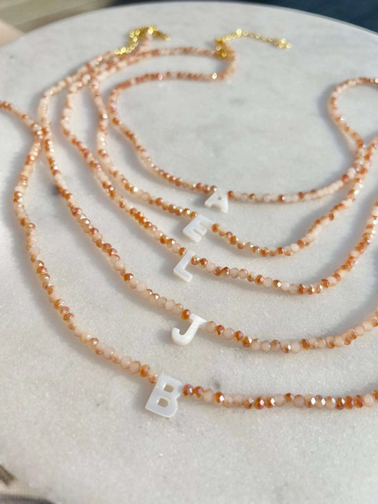 Collar con inicial brillante - Moroveta