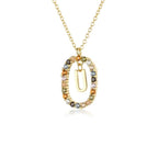 Collar con inicial y cristales multicolores - Moroveta