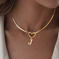 Collar con inicial y dije de corazón - Moroveta