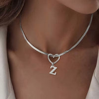Collar con inicial y dije de corazón - Moroveta