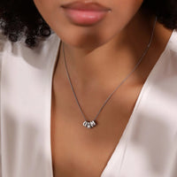 Collar con letras bubble personalizado - Moroveta
