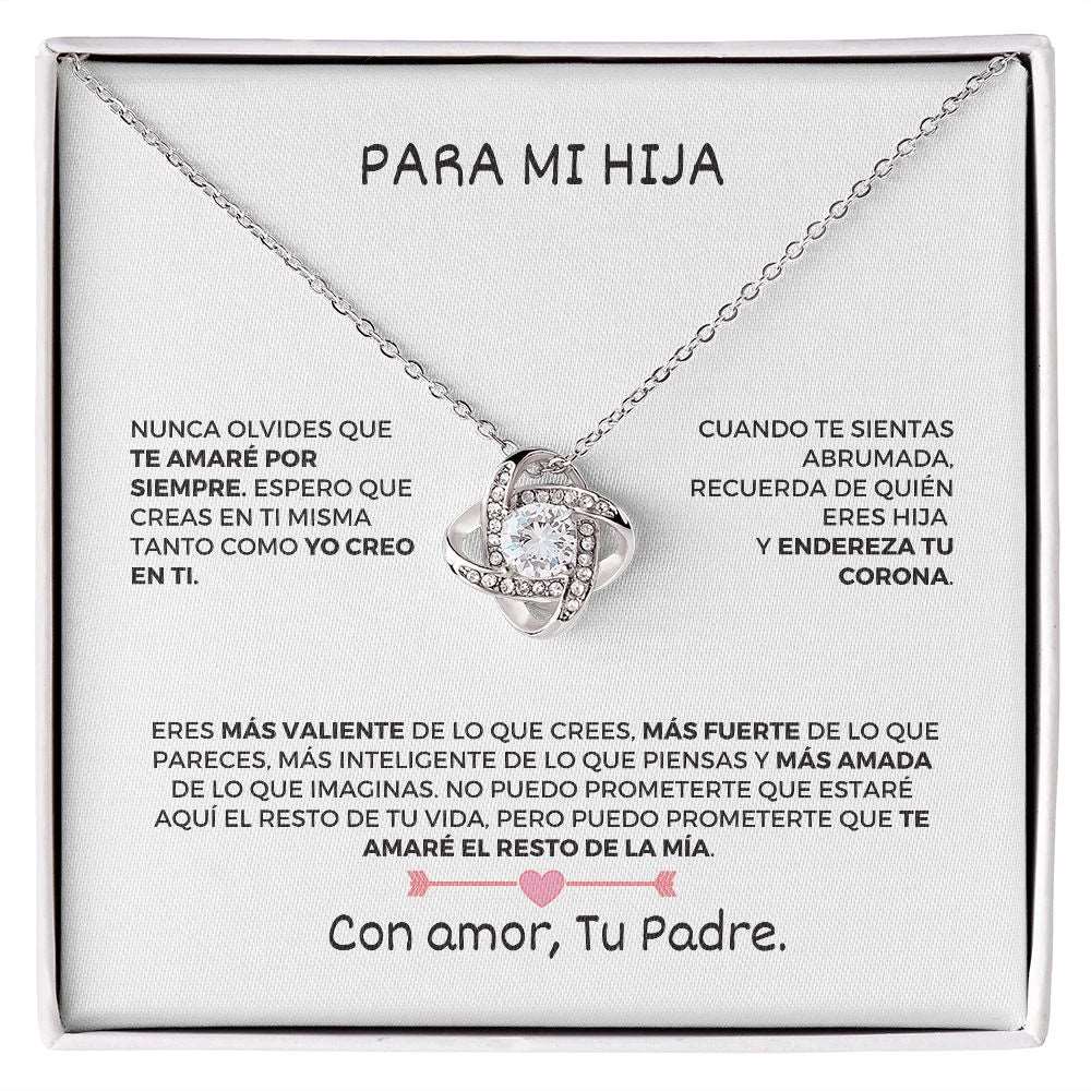 Collar con mensaje - Para mi Hija De tu Padre - Moroveta