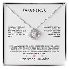 Cargar imagen en el visor de la galería, Collar con mensaje - Para mi Hija De tu Padre - Moroveta