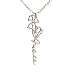 Collar con nombre y flor de nacimiento - Moroveta