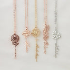 Collar con nombre y flor de nacimiento - Moroveta