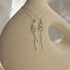 Collar con nombre y flor de nacimiento - Moroveta