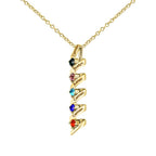 Collar con nombres y piedras natales - Moroveta
