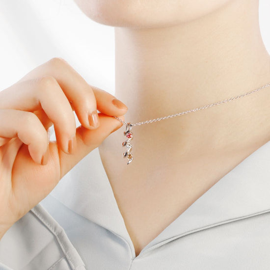 Collar con nombres y piedras natales - Moroveta