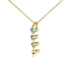 Collar con nombres y piedras natales - Moroveta
