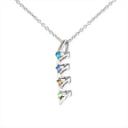 Collar con nombres y piedras natales - Moroveta