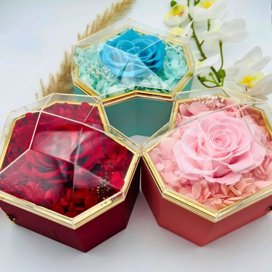 Collar con nombres y Rosa Eterna - Moroveta