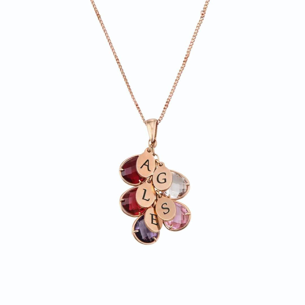 Collar con piedras de nacimiento e inicial - Moroveta