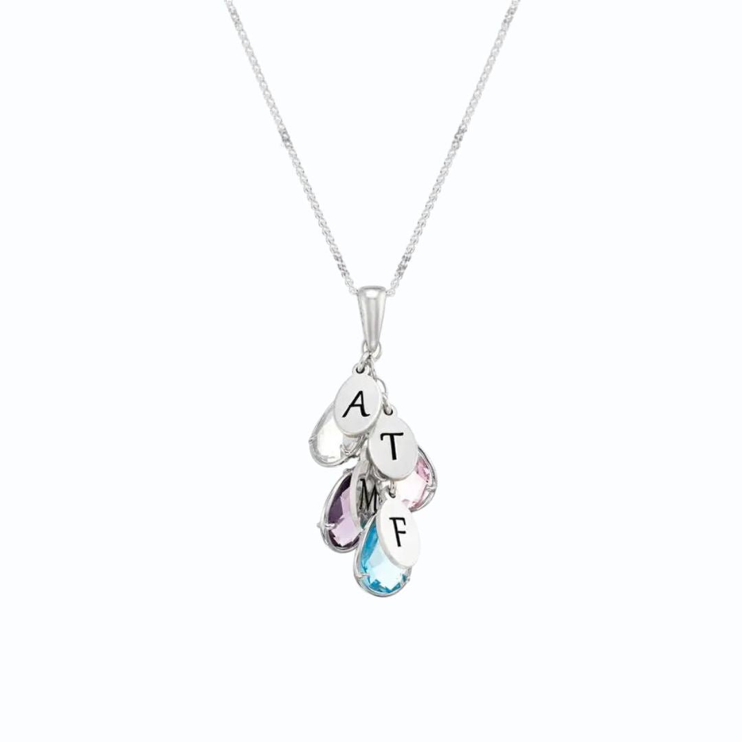 Collar con piedras de nacimiento e inicial - Moroveta