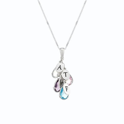 Collar con piedras de nacimiento e inicial - Moroveta
