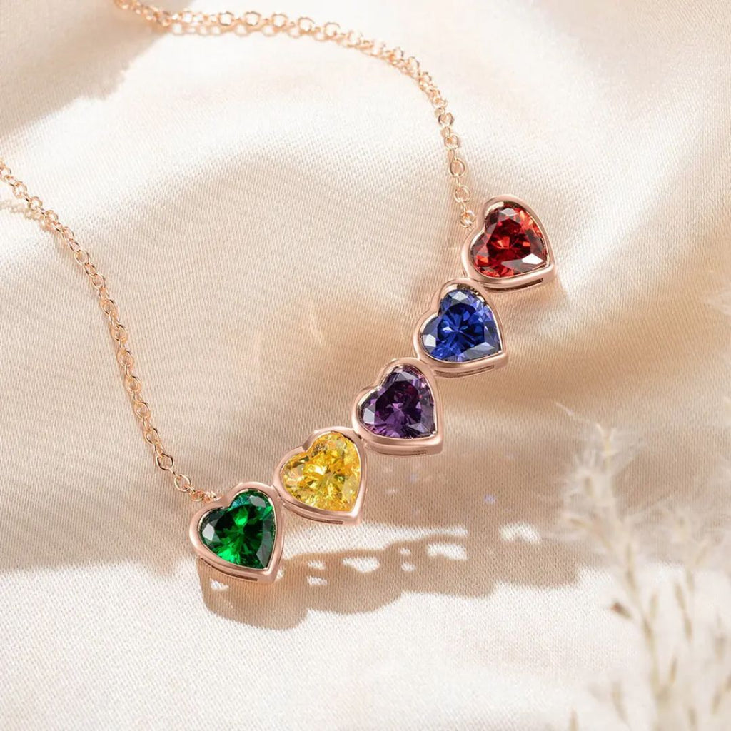 Collar con piedras de nacimiento personalizado - Moroveta