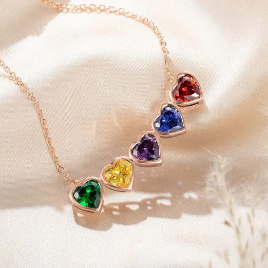 Collar con piedras de nacimiento personalizado - Moroveta