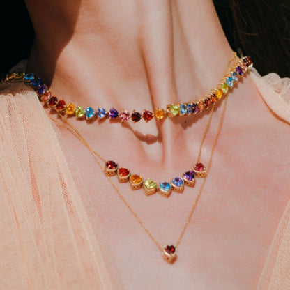 Collar con piedras de nacimiento personalizado - Moroveta