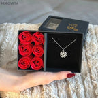 Collar con trébol + caja - Moroveta