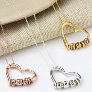 Collar corazón personalizado con nombres
