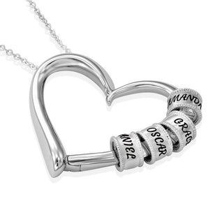 Collar corazón personalizado con nombres