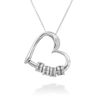 Collar corazón personalizado con nombres