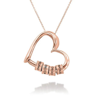 Collar corazón personalizado con nombres