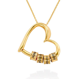 Collar corazón personalizado con nombres