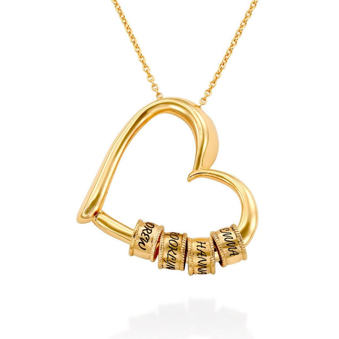 Collar corazón personalizado con nombres - Moroveta