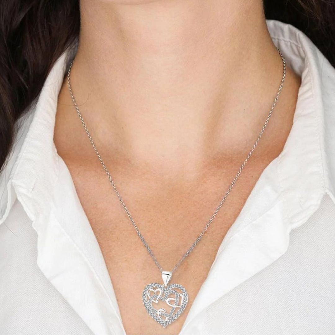 Collar corazones entrelazados - A mi hija - Moroveta